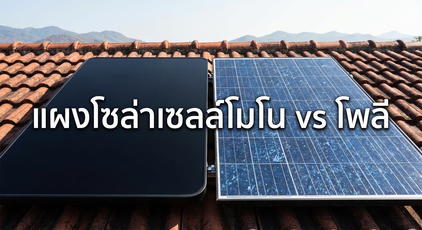 เจาะลึก! แผงโซล่าเซลล์โมโน vs โพลี: เลือกอะไรดี? ที่ตาก